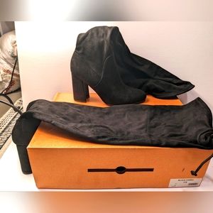 Black Suede High Boots